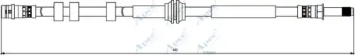 ШЛАНГ ТОРМОЗНОЙ HOS3843 APEC BRAKING