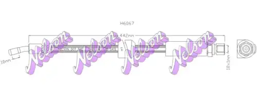 ШЛАНГ ТОРМОЗНОЙ H6067 NELSON