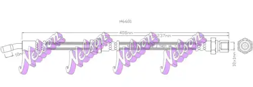 ШЛАНГ ТОРМОЗНОЙ H6601 NELSON