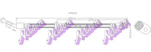 ШЛАНГ ТОРМОЗНОЙ H4629 NELSON