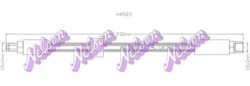 ШЛАНГ ТОРМОЗНОЙ H4583 NELSON