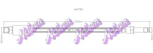 ШЛАНГ ТОРМОЗНОЙ H4780 NELSON