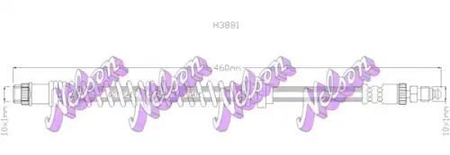 ШЛАНГ ТОРМОЗНОЙ H3881 NELSON