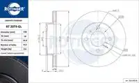 Тормозной диск ROTINGER RT 2079-GL вентилируемый ,