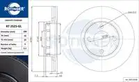 Тормозной диск ROTINGER RT 2525-GL вентилируемый ,