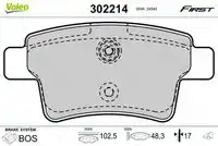 Тормозные колодки дисковые VALEO 302214