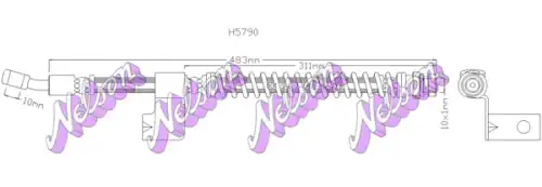 ШЛАНГ ТОРМОЗНОЙ H5790 NELSON