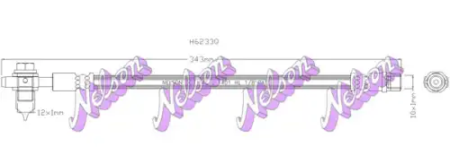 ШЛАНГ ТОРМОЗНОЙ H6233Q NELSON