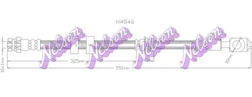 ШЛАНГ ТОРМОЗНОЙ H4846 NELSON