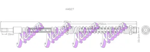ШЛАНГ ТОРМОЗНОЙ H4827 NELSON