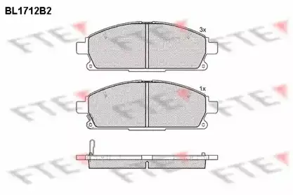 Тормозные колодки дисковые FTE BL1712B2