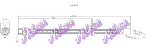 ШЛАНГ ТОРМОЗНОЙ H4486 NELSON