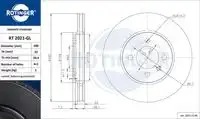 Тормозной диск ROTINGER RT 2021-GL вентилируемый ,