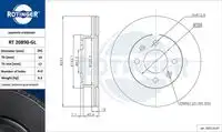 Тормозной диск ROTINGER RT 20890-GL вентилируемый ,