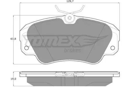 Тормозные колодки дисковые TOMEX TX 11-91
