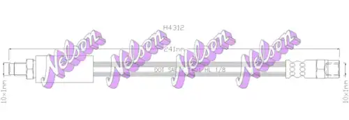 ШЛАНГ ТОРМОЗНОЙ H4312 NELSON
