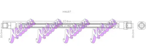 ШЛАНГ ТОРМОЗНОЙ H4687 NELSON