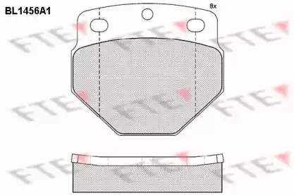 Тормозные колодки дисковые FTE BL1456A1