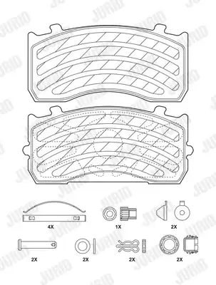 Тормозные колодки дисковые JURID 2918305390