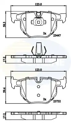 Тормозные колодки дисковые COMLINE CBP02295