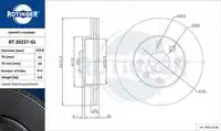 Тормозной диск ROTINGER RT 20237-GL вентилируемый ,
