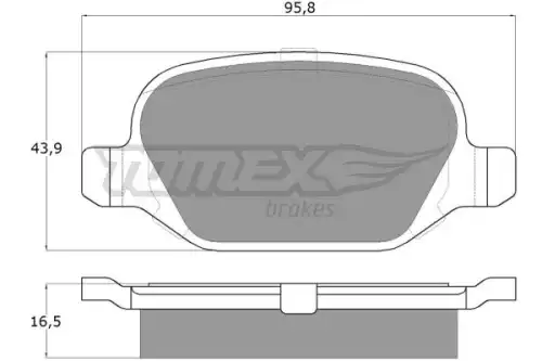 Тормозные колодки дисковые TOMEX TX 12-70