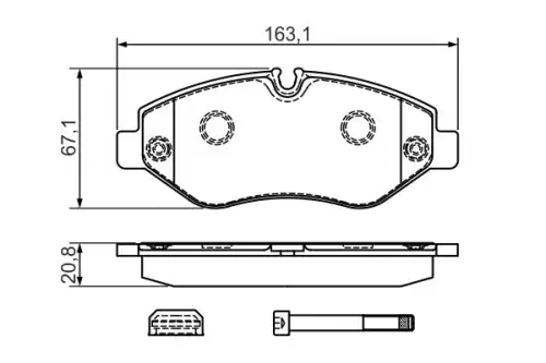 Тормозные колодки дисковые BOSCH 0 986 494 728