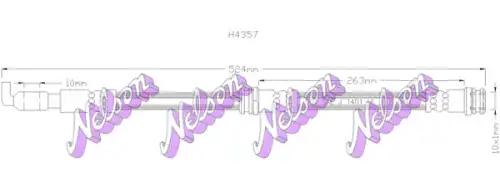 ШЛАНГ ТОРМОЗНОЙ H4357 NELSON