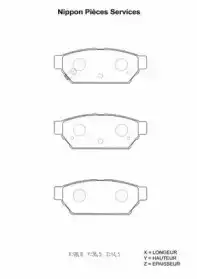 Тормозные колодки дисковые NPS M361I08