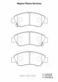 Тормозные колодки дисковые NPS H360A27