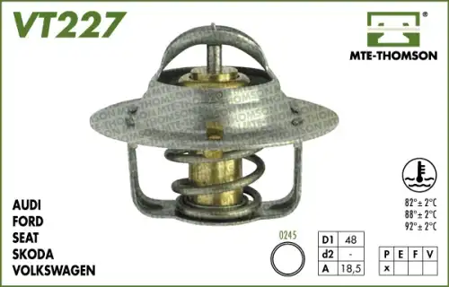 Термостат системы охлаждения MTE-THOMSON VT227.82