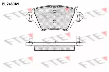 Тормозные колодки дисковые FTE BL2483A1