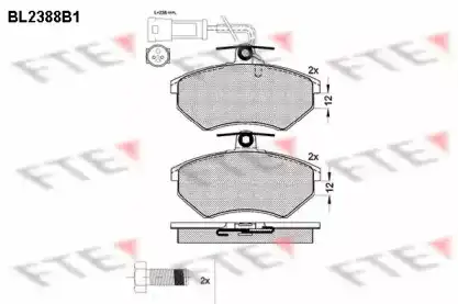 Тормозные колодки дисковые FTE BL2388B1