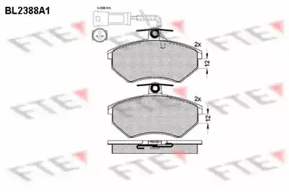 Тормозные колодки дисковые FTE BL2388A1