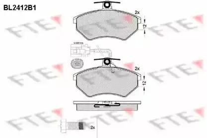 Тормозные колодки дисковые FTE BL2412B1