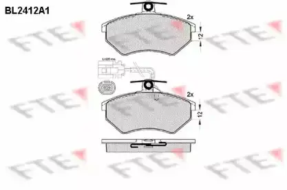 Тормозные колодки дисковые FTE BL2412A1