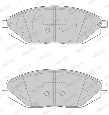 Тормозные колодки дисковые NECTO FD7618A