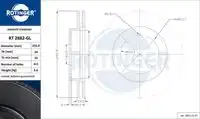 Тормозной диск ROTINGER RT 2882-GL вентилируемый ,