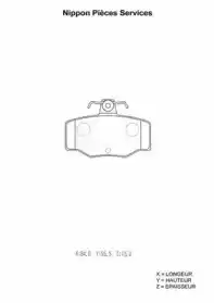 Тормозные колодки дисковые NPS N361N31