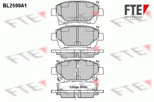 Тормозные колодки дисковые FTE BL2599A1