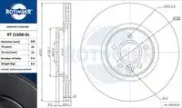 Тормозной диск ROTINGER RT 21608-GL