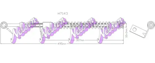 ШЛАНГ ТОРМОЗНОЙ H7143 NELSON