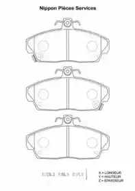 Тормозные колодки дисковые NPS H360A31
