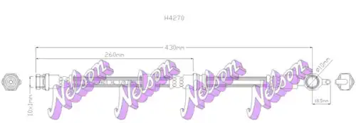 ШЛАНГ ТОРМОЗНОЙ H4270 NELSON