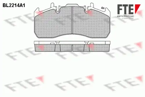 Тормозные колодки дисковые FTE BL2214A1