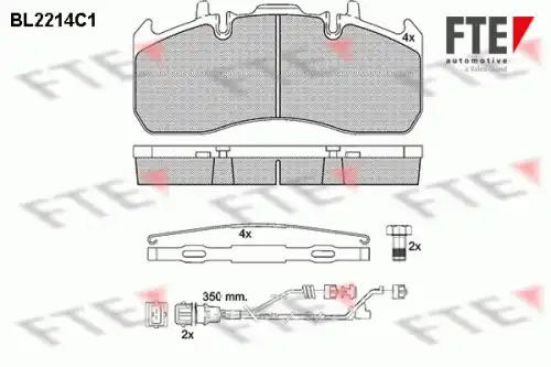 Тормозные колодки дисковые FTE BL2214C1