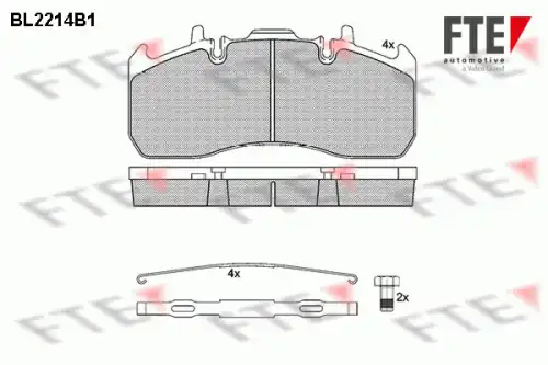 Тормозные колодки дисковые FTE BL2214B1