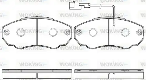Тормозные колодки дисковые WOKING P8603.21