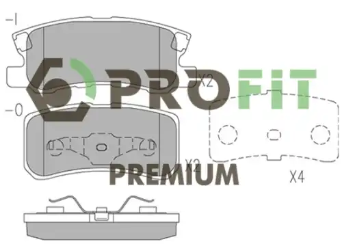 Тормозные колодки дисковые PROFIT 5005-1604