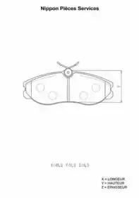 Тормозные колодки дисковые NPS N360N59